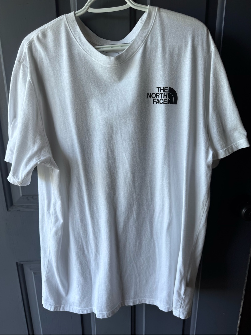 The North Face White Crew T-Shirt with Black Chest Logo